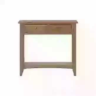 Oak Compact Console Table With Two Drawers
